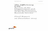 The Efficiency Unit Review of the Organisation and ...