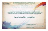 Sustainable thinking - UNECE