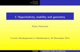 Overview Hyperbolicity Stability