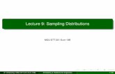 Lecture 9: Sampling Distributions
