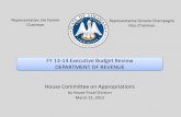 FY 13-14 Executive Budget Review DEPARTMENT OF REVENUE