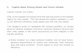5. Capital Asset Pricing Model and Factor Models
