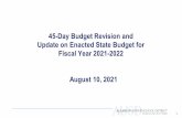 45-Day Budget Revision and Update on Enacted State Budget ...