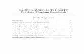 SAINT XAVIER UNIVERSITY Pre-Law Program Handbook