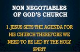 NON NEGOTIABLES OF GOD’S CHURCH
