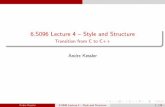 Lecture 4: Style and Structure