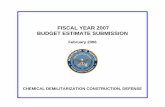 FISCAL YEAR 2007 BUDGET ESTIMATE SUBMISSION
