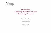 Dynamics Applying Newton's Laws Rotating Frames
