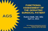 FUNCTIONAL ASSESSMENT OF THE GERIATRIC SURGICAL …