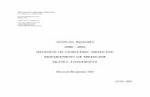 ANNUAL REPORT 2000 - 2001 DIVISION OF GERIATRIC MEDICINE ...