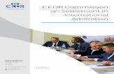 CEDR Commission on Settlement in International Arbitration
