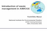 Introduction of waste management in AIM/CGE