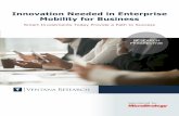 Innovation Needed in Enterprise Mobility for Business