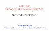 CSCI 460 Networks and Communications Network Topologies