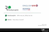 Reallyenglish: Who we are, What we do