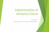 Implementation of Ammonia Criteria - ACWA