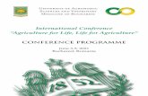 International Conference Agriculture for Life, Life for ...