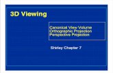 Volume Canonical View Volume Orthographic Projection ...