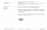 T-NSIAD-92-34 Contract Pricing: Recurring Issues and the ...