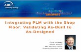 Integrating PLM with the Shop Floor: Validating As-Built to As
