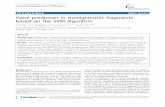 Gene prediction in metagenomic fragments based on the SVM algorithm