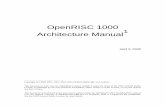 OpenRISC 1000 1 Architecture Manual