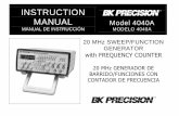 INSTRUCTION MANUAL Model 4040A - B&K Precision