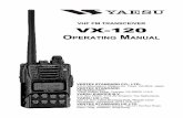 VHF FM TRANSCEIVER VX-120 - QRZCQ - The database for radio