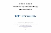 2021-2022 PhD in Epidemiology Handbook