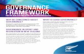 GOVERNANCE FRAMEWORK - Sport New Zealand