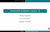 Introduction to Botany. Lecture 18 - Materials of Alexey Shipunov