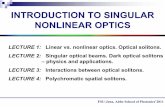 Linear vs. nonlinear optics. Optical solitons. - Abbe School of