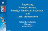 Reporting Foreign Assets, Foreign Financial Accounts, and Cash