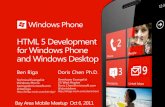HTML 5 Developerment for Windows Phone and Desktop - Meetup