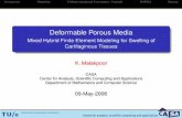 Deformable Porous Media - Mixed Hybrid Finite Element Modeling