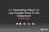 21 Interesting Ways to use Google Docs in the Classroom