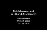 Risk Management in HR and Assessment - IPAC
