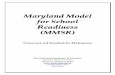 Maryland Model for School Readiness (MMSR) Framework - mdk12