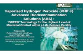 Vaporized Hydrogen Peroxide (VHP Advanced Biodecontamination