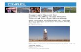Summary Report for Concentrating Solar Power Thermal Storage