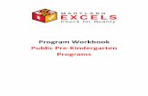 Program Workbook Public Pre-Kindergarten Programs