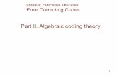 Part II. Algebraic coding theory