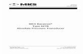 MKS Baratron® Type 627B Absolute Pressure Transducer