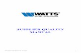 Supplier Quality Manual - Watts Water Technologies