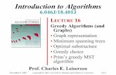 Greedy algorithms and minimum spanning trees