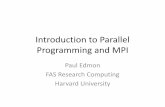 Introduction to Parallel Programming and MPI - FAS Research