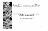 WRITING ESSAYS - University of York