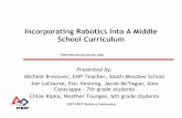 Incorporating Robotics Into A Middle School Curriculum