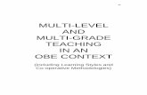 multi-level and multi-grade teaching in an obe context - Centre for