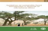 Guidelines on sustainable forest management in drylands of sub-Saharan Africa